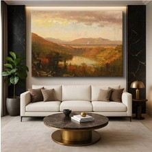 Limitless Design Frederic Edwin Church Sonbahar Gölü Doğa Manzarası Kanvas Tablo Klasik Ressam Tablosu