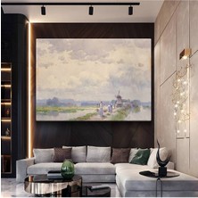 Limitless Design Willem Maris Hollanda Kırsal Doğa Manzarası Kanvas Tablo Sanat Tablosu Klasik Ressam Tablosu