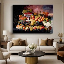 Limitless Design Frans Snyders Dramatik Manzaralı Meyve Şöleni Natürmort Kanvas Tablo Klasik Ressam Tablosu
