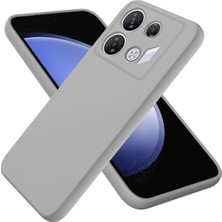HANPORIUM Infinix Gt 10 Pro Uyumlu Silikon Kılıf - Pastel Renk Tonu Kamera Korumalı Esnek Kapak - Gri