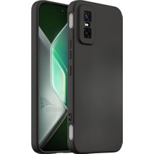 HANPORIUM Infinix Gt 30 Pro Uyumlu Silikon Kılıf - Pastel Renk Tonu Kamera Korumalı Esnek Kapak - Siyah