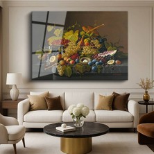 Limitless Design Severin Roesen Zengin Meyve Kompozisyonu Natürmort Cam Tablo Dijital Baskı Duvar Tablosu