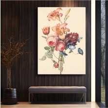 Limitless Design Pierre-Joseph Redouté Botanik Çiçek Buketi Kanvas Tablo Sanat Tablosu Klasik Ressam Tablosu