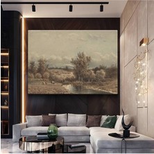 Limitless Design Théodore Rousseau Kırsal Peyzaj Doğa Resmi Kanvas Tablo Sanat Tablosu Klasik Ressam Tablosu