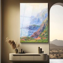 Limitless Design Claude Monet Sisli Kıyı Deniz Manzarası Cam Tablo Dijital Baskı Duvar Tablosu Dekor Tablo