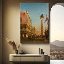 Limitless Design Felix Ziem Venedik San Marco Meydanı Kanvas Tablo Sanat Tablosu Klasik Ressam Tablosu