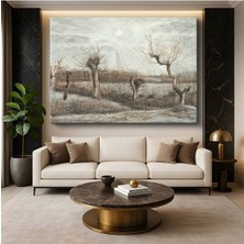 Limitless Design Vincent Van Gogh Kış Kar Manzarası Kanvas Tablo Sanat Tablosu Klasik Ressam Tablosu