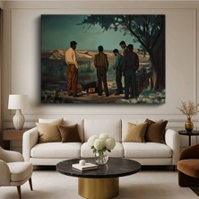Limitless Design Midjourney Çöl Dijital Doğa Manzarası Kanvas Tablo Sanat Tablosu Klasik Ressam Tablosu