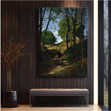 Limitless Design Jean-Baptiste-Camille Corot Orman Içi Yolculuk Kanvas Tablo Sanat Tablosu Klasik Ressam Tablosu