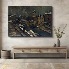 Limitless Design Tavik František Šimon Paris Köprüsü Şehir Manzarası Kanvas Tablo Klasik Ressam Tablosu