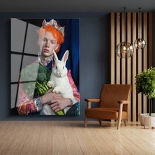 Limitless Design Tim Walker Tavşanlı Portre Dijital Baskı Duvar Cam Tablo Dijital Baskı Duvar Tablosu Dekor Tablo