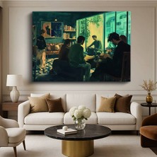 Limitless Design Ramon Lombarte Akşam Buluşması Sosyal Yaşam Resmi Kanvas Tablo Klasik Ressam Tablosu