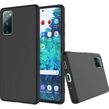 HANPORIUM Samsung Galaxy S20 Fe Uyumlu Silikon Kılıf - Pastel Renk Tonu Kamera Korumalı Esnek Kapak - Siyah