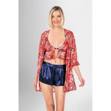 Red Womans 3'lü Şort Takımı Desenli