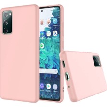 HANPORIUM Samsung Galaxy S20 Fe Uyumlu Silikon Kılıf - Pastel Renk Tonu Kamera Korumalı Esnek Kapak - Pudra Pembe