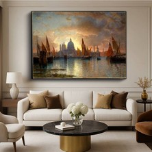 Limitless Design Thomas Moran Venice Santa Maria Della Salute Italyan Mimari Kanvas Tablo Klasik Ressam Tablosu