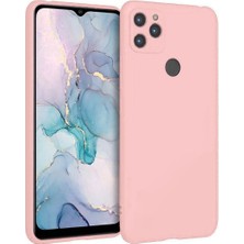 HANPORIUM General Mobile GM22S Uyumlu Silikon Kılıf - Pastel Renk Tonu Kamera Korumalı Esnek Kapak - Pudra Pembe