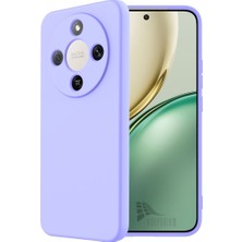HANPORIUM Honor Magic 8 Lite Uyumlu Silikon Kılıf - Pastel Renk Tonu Kamera Korumalı Esnek Kapak - Lila