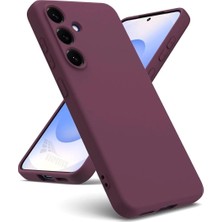 HANPORIUM Samsung Galaxy S26 Uyumlu Silikon Kılıf - Pastel Renk Tonu Kamera Korumalı Esnek Kapak - Mürdüm