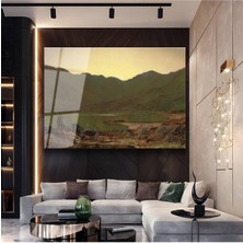 Limitless Design John Constable Dağlar Arası Göl Manzarası Cam Tablo Dijital Baskı Duvar Tablosu Dekor Tablo