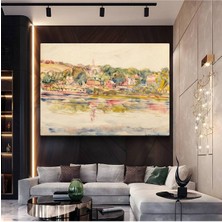 Limitless Design Paul Cézanne Nehir Kıyısı Peyzaj Resmi Kanvas Tablo Sanat Tablosu Klasik Ressam Tablosu