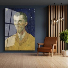 Limitless Design Vincent Van Gogh Eugène Boch Erkek Portresi Cam Tablo Dijital Baskı Duvar Tablosu Dekor Tablo