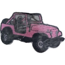 Emt Pazarlama Aplike Ütü Ile Yapışan Jeep Pembe Arma 2,5x3 cm