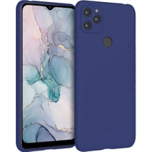 HANPORIUM General Mobile GM22 Uyumlu Silikon Kılıf - Pastel Renk Tonu Kamera Korumalı Esnek Kapak - Lacivert