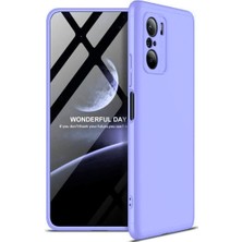 HANPORIUM Poco F3 Pro Uyumlu Silikon Kılıf - Pastel Renk Tonu Kamera Korumalı Esnek Kapak - Lila