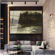 Limitless Design William Shayer Orman Kenarı Akan Nehir Cam Tablo Dijital Baskı Duvar Tablosu Dekor Tablo