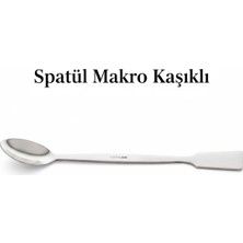 Isolab Spatül - Paslanmaz Çelik - Makro Kaşıklı - 210mm - (1 Adet)