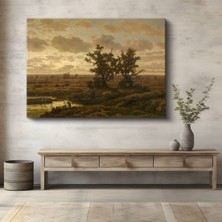 Limitless Design Théodore Rousseau Ova Kırsal Manzara Kanvas Tablo Sanat Tablosu Klasik Ressam Tablosu