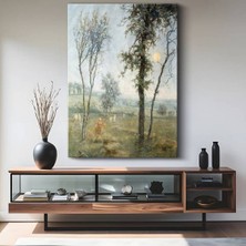 Limitless Design Jean-Baptiste-Camille Corot Sabah Işığı Manzara Kanvas Tablo Sanat Tablosu Klasik Ressam Tablosu