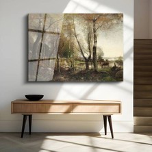 Limitless Design Jean-Baptiste-Camille Corot Yeşil Orman Doğa Manzarası Cam Tablo Dijital Baskı Duvar Tablosu