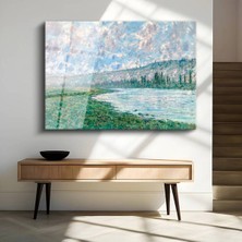 Limitless Design Claude Monet Seine Nehri Su Manzarası Cam Tablo Dijital Baskı Duvar Tablosu Dekor Tablo
