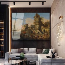 Limitless Design Francesco Guardi Liman Deniz Manzarası Cam Tablo Dijital Baskı Duvar Tablosu Dekor Tablo