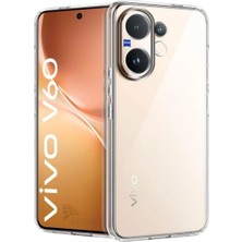 HANPORIUM Vivo V60 Uyumlu Silikon Kılıf - Darbe Emici Kamera Korumalı Esnek Kapak - Şeffaf