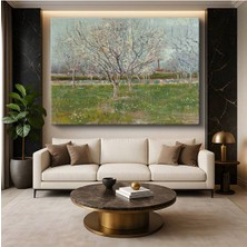 Limitless Design Vincent Van Gogh Çiçek Açan Meyve Ağaçları Bahar Resmi Kanvas Tablo Klasik Ressam Tablosu