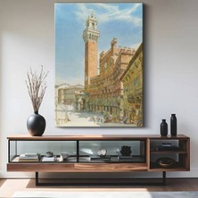 Limitless Design Rudolf Von Alt Siena Tarihi Meydanı Kanvas Tablo Sanat Tablosu Klasik Ressam Tablosu