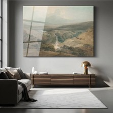 Limitless Design J.m.w. Turner Vadideki Şelale Doğa Manzarası Cam Tablo Dijital Baskı Duvar Tablosu Dekor Tablo