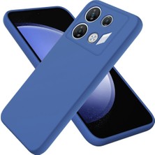 HANPORIUM Infinix Gt 10 Pro Uyumlu Silikon Kılıf - Pastel Renk Tonu Kamera Korumalı Esnek Kapak - Lacivert