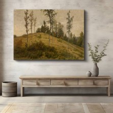 Limitless Design Théodore Rousseau Tepedeki Ağaçlar Doğa Manzarası Kanvas Tablo Klasik Ressam Tablosu