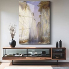 Limitless Design Edward Lear Petra Kanyonu Manzarası Dekor Cam Tablo Dijital Baskı Duvar Tablosu Dekor Tablo