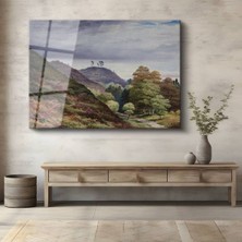 Limitless Design John Constable Tepeler Doğa Manzarası Cam Tablo Dijital Baskı Duvar Tablosu Dekor Tablo