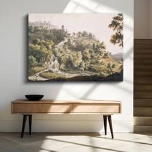 Limitless Design Francis Towne Tepedeki Köy Kırsal Manzara Kanvas Tablo Sanat Tablosu Klasik Ressam Tablosu