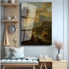 Limitless Design Claude Lorrain Altın Işık Vadi Manzarası Cam Tablo Dijital Baskı Duvar Tablosu Dekor Tablo