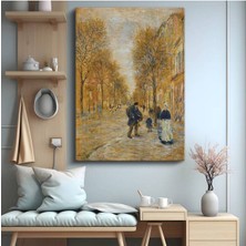 Limitless Design Jean-François Raffaëlli Sonbahar Sokak Manzarası Kanvas Tablo Sanat Tablosu Klasik Ressam Tablosu