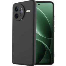 HANPORIUM Poco F7 Pro Uyumlu Silikon Kılıf - Pastel Renk Tonu Kamera Korumalı Esnek Kapak - Siyah