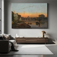 Limitless Design Ippolito Caffi Roma Şehir Manzarası Kanvas Tablo Sanat Tablosu Klasik Ressam Tablosu