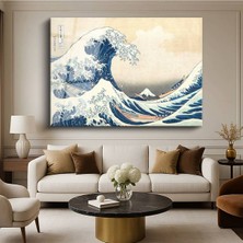 Limitless Design Katsushika Hokusai Kanagawa Büyük Dalga Japon Hd Baskı Duvarı Cam Tablo Hd Baskı Tablo